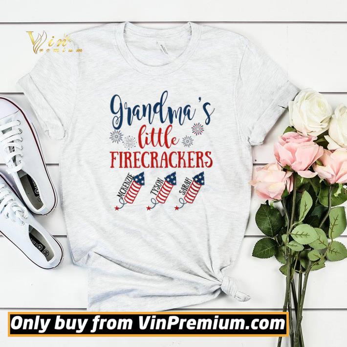 399d09eb 4th of july grandma s little firecrackers mckenzie tyson sarah american flag shirt sweater 4 - 4th Of July Grandma's Little Firecrackers Mckenzie Tyson Sarah American Flag shirt sweater