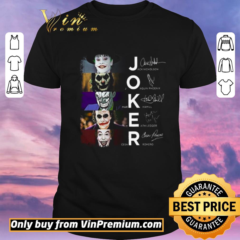 Awesome Joker Movie Signature Jack Nicholson Joaquin Phoenix Mark Hamill Heath Ledger shirt sweater