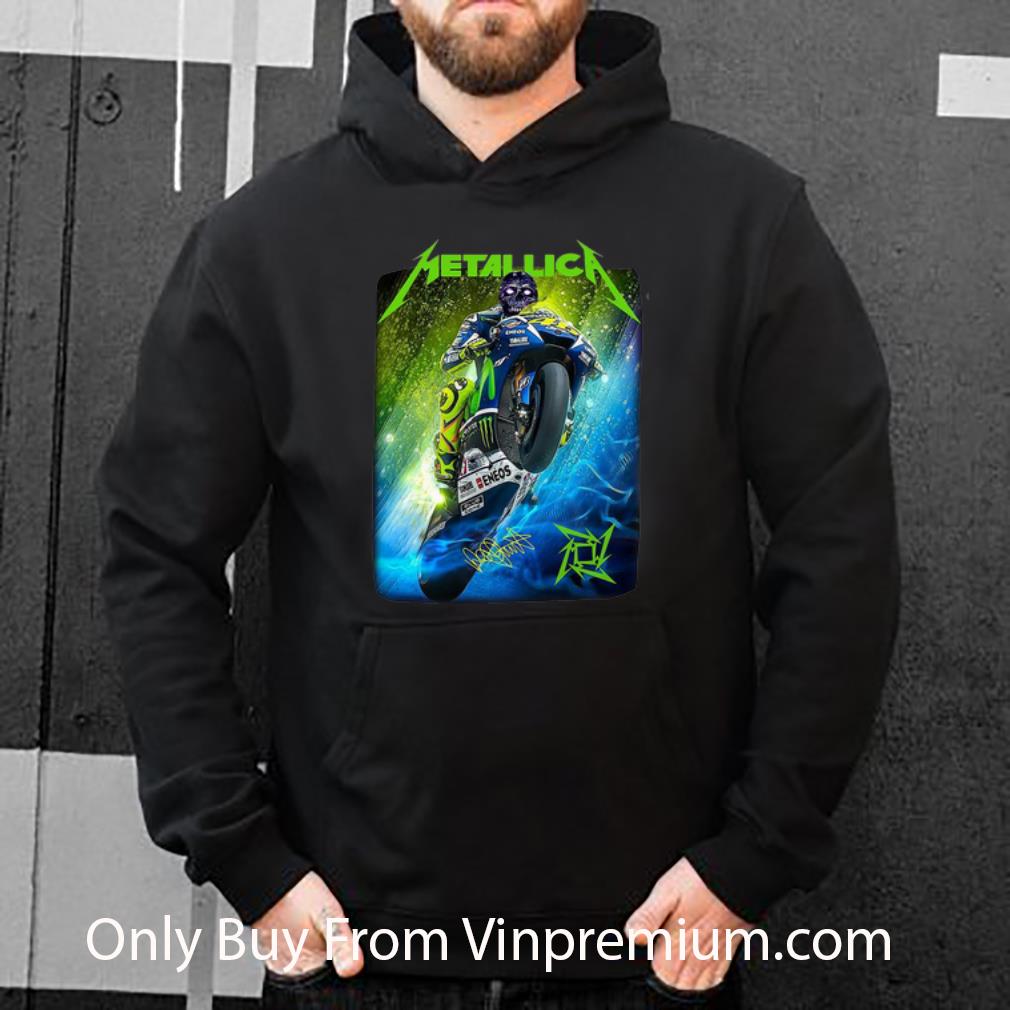41b87efa premium metallica valentino rossi motor signature shirt 4 - Premium Metallica Valentino Rossi Motor Signature shirt
