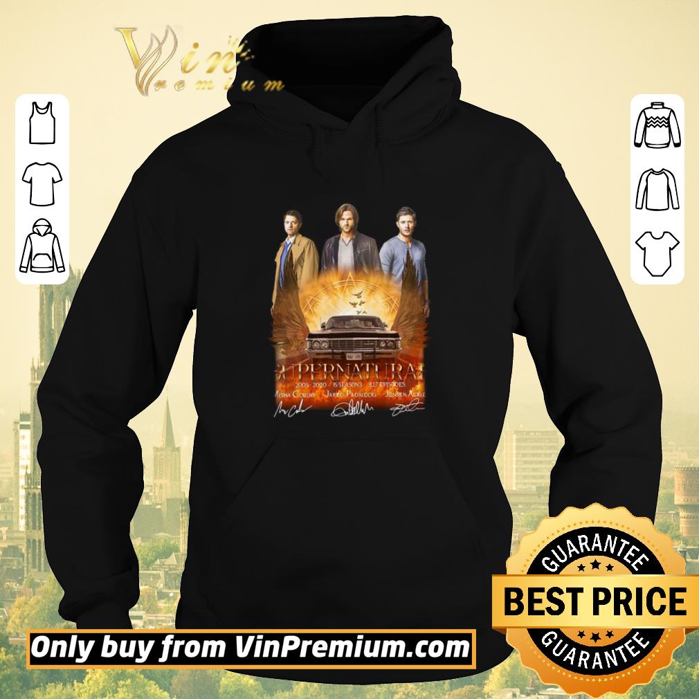 41e9a3f1 nice supernatural 2005 2020 15 seasons 327 episodes signatures shirt sweater 4 - Nice Supernatural 2005 2020 15 Seasons 327 Episodes Signatures shirt sweater