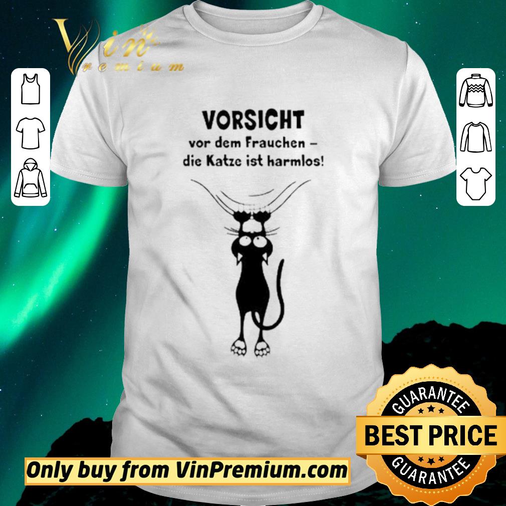 Awesome Black Cat Vorsicht vor dem frauchen die katze ist harmlos shirt sweater