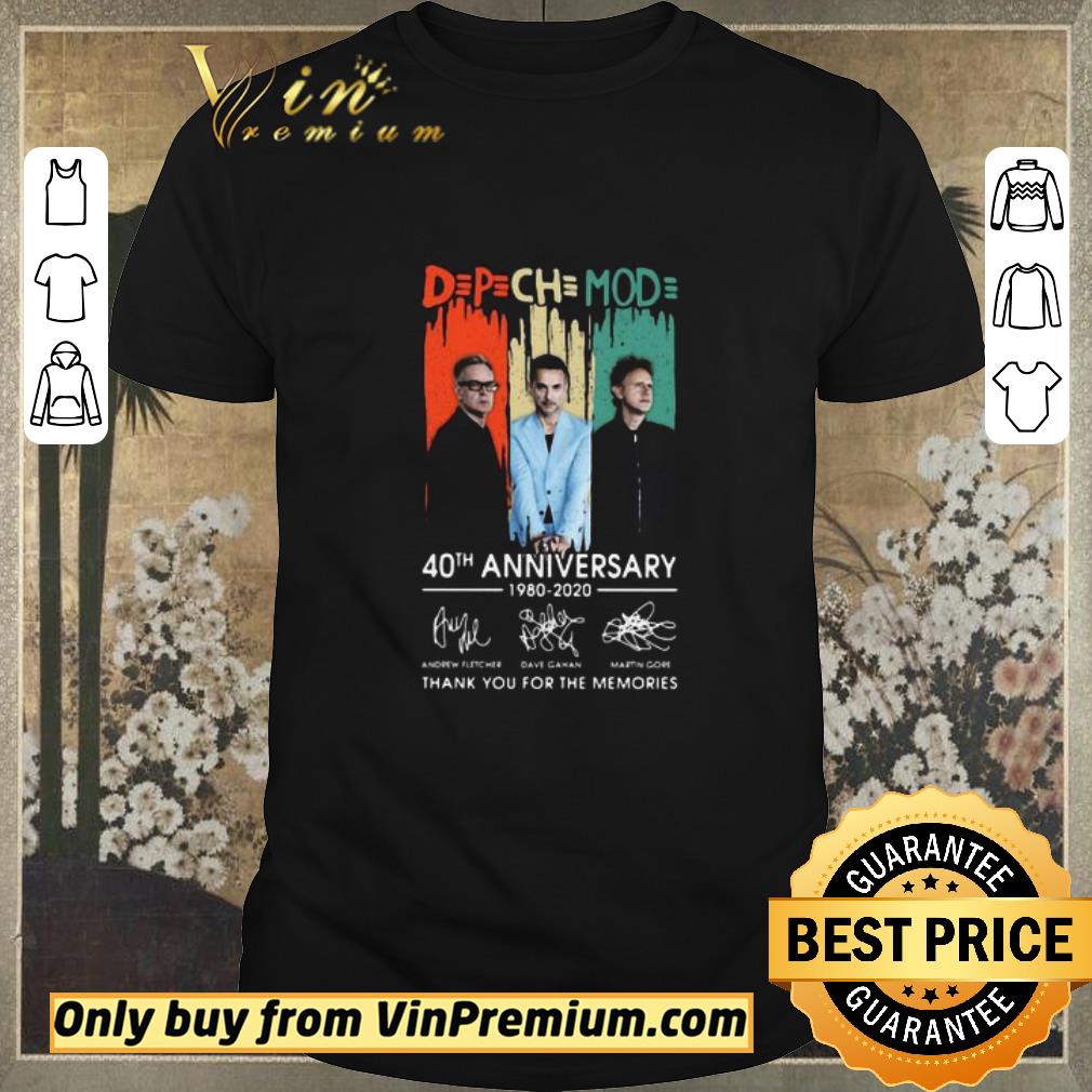 Awesome Depeche mode 40th anniversary 1980 2020 thank you for the memories signatures shirt sweater