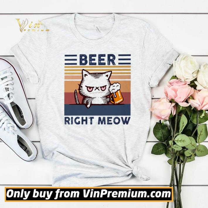 4b3e3126 vintage cat beer right meow shirt sweater 4 - Vintage cat beer right meow shirt sweater