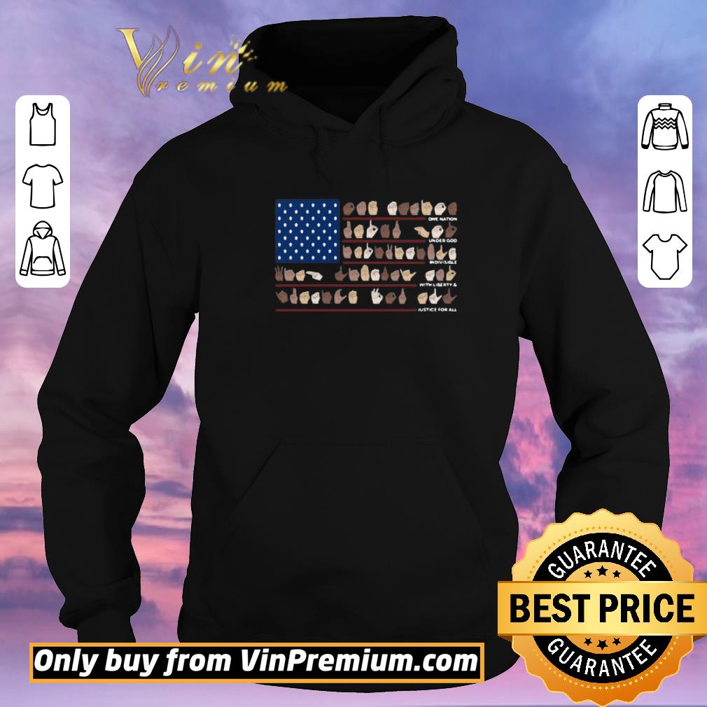 4bb03acd official one nation under god indivisible with liberty and justice for all american flag hand language shirt sweater 4 - Official One Nation Under God Indivisible With Liberty And Justice For All American flag hand language shirt sweater