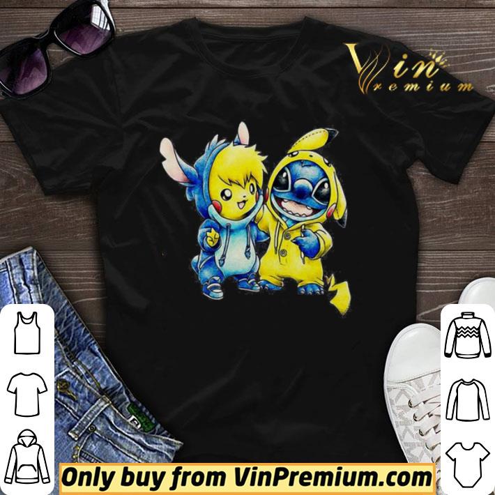 Baby Pikachu And Baby Stitch shirt sweater