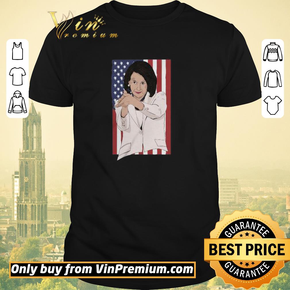 Funny Nancy Pelosi clap anti Trump American flag shirt sweater