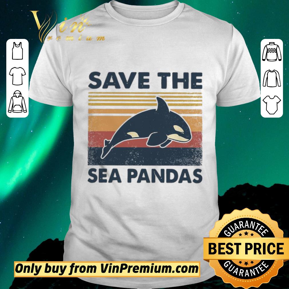 Funny Dolphin Save the sea Pandas vintage shirt sweater
