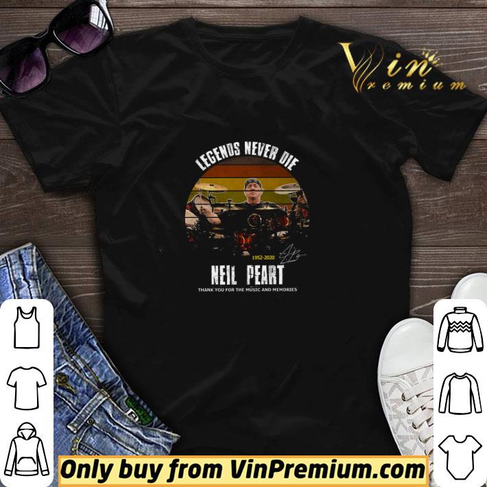 Legends Never Die Neil Peart 1952 2020 Signature Thank You For The Music shirt sweater