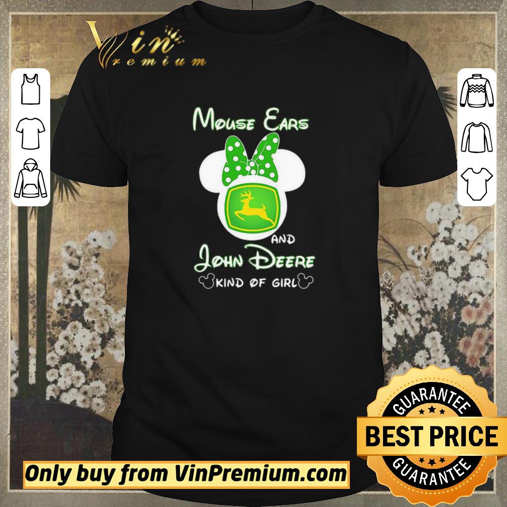 Hot Minnie Mouse Ears And John Deere Kind Of Girl shirt sweater