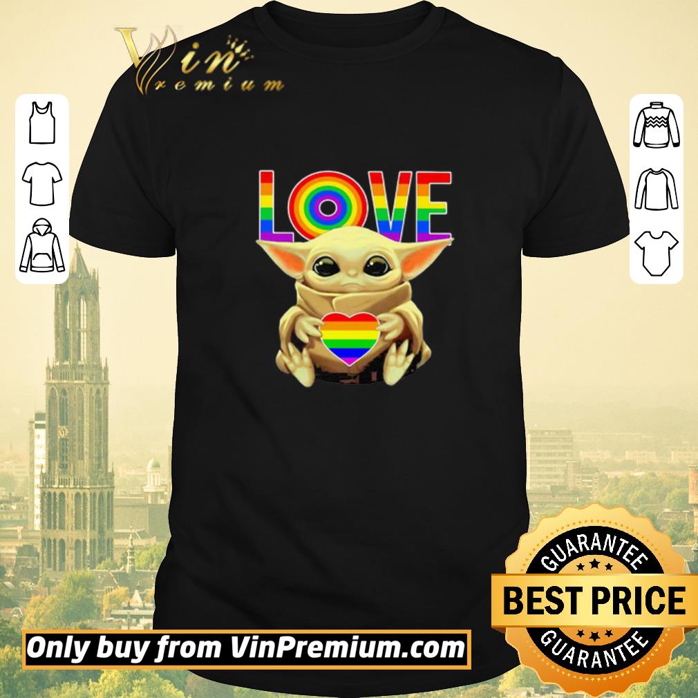 Top Lgbt star wars baby yoda hug love heart shirt sweater Top Lgbt star wars baby yoda hug love heart shirt sweater