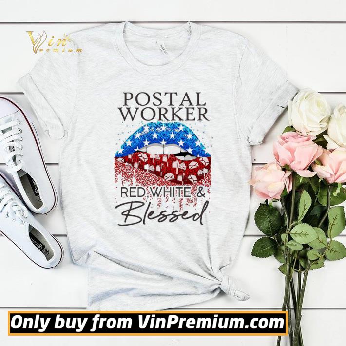 Lips American Flag Postal Worker Red White And Blessed Happy 4th Of July shirt sweater 7435a5b2 lips american flag postal worker red white and blessed happy 4th of july shirt sweater 4 - Lips American Flag Postal Worker Red White And Blessed Happy 4th Of July shirt sweater