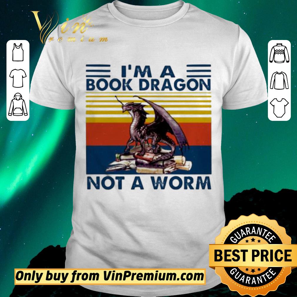 Awesome I’m a book dragon not a worm vintage shirt sweater