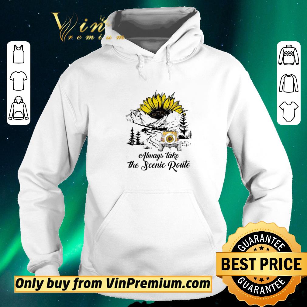 Pretty Jeep Sunflower Always Take The Scenic Route On The Mountain shirt sweater 7507b083 pretty jeep sunflower always take the scenic route on the mountain shirt sweater 4 - Pretty Jeep Sunflower Always Take The Scenic Route On The Mountain shirt sweater
