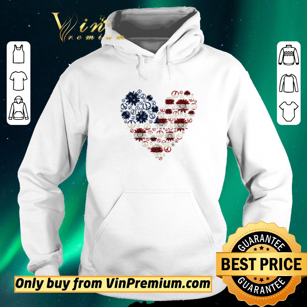 788cb627 top heart peace sunflower american flag shirt sweater 4 - Top Heart Peace Sunflower American Flag shirt sweater