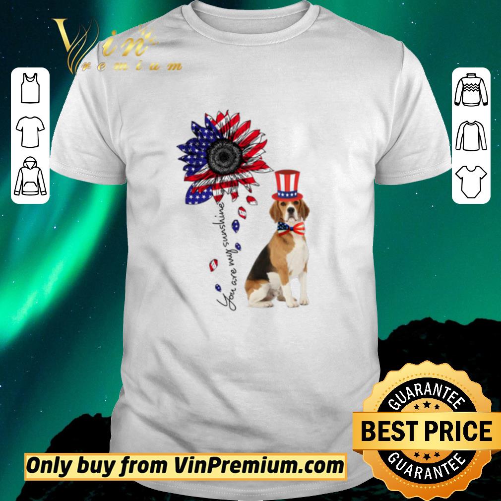 Top You Are My Sunshine Treeing Walker Coonhound 4th Of July shirt sweater