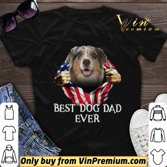 Blood Inside Me Australian Shepherd Dog American Flag Best Dog Dad Ever shirt sweater