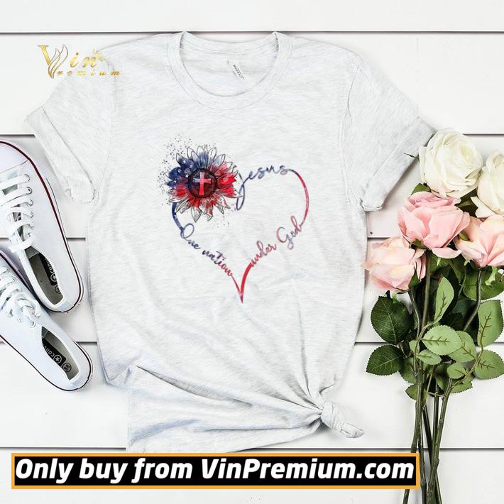 Sunflowe American Flag Jesus Under God One Nation shirt sweater 8dc2175c sunflowe american flag jesus under god one nation shirt sweater 4 - Sunflowe American Flag Jesus Under God One Nation shirt sweater