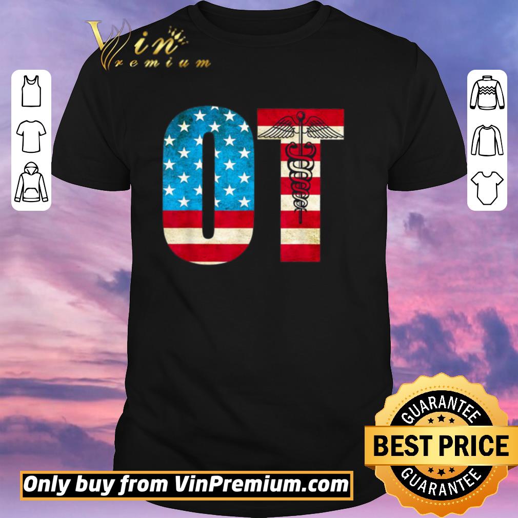 NiceOccupational Therapist Caduceus American Flag shirt sweater