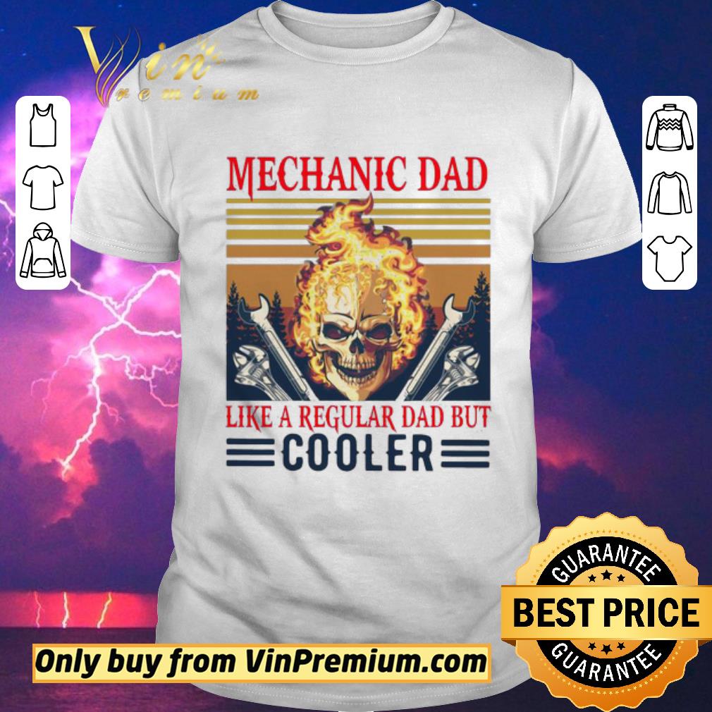 Funny Skull Mechanic Dad Like A Regular Dad But Cooler Vintage shirt sweater