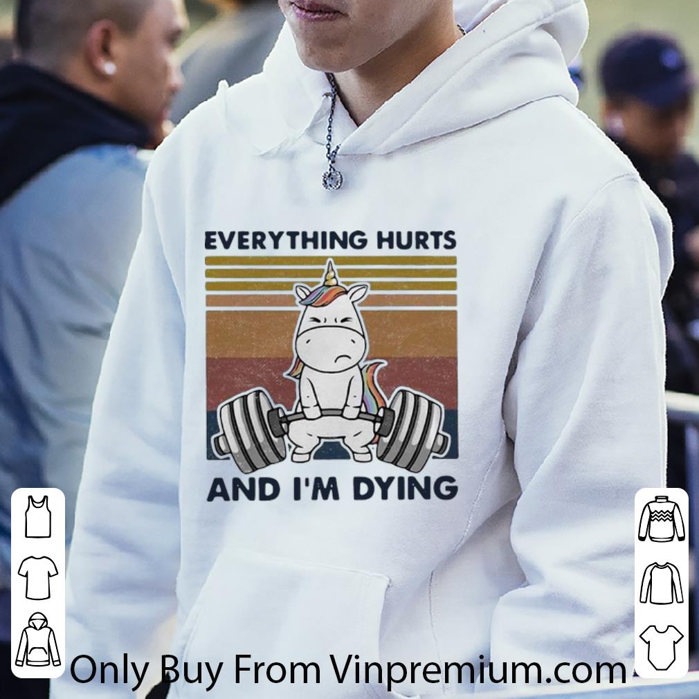 9972ccc6 top vintage weightlifting unicorn everything hurts and i m dying shirt 4 - Top Vintage Weightlifting Unicorn Everything Hurts And I’m Dying shirt