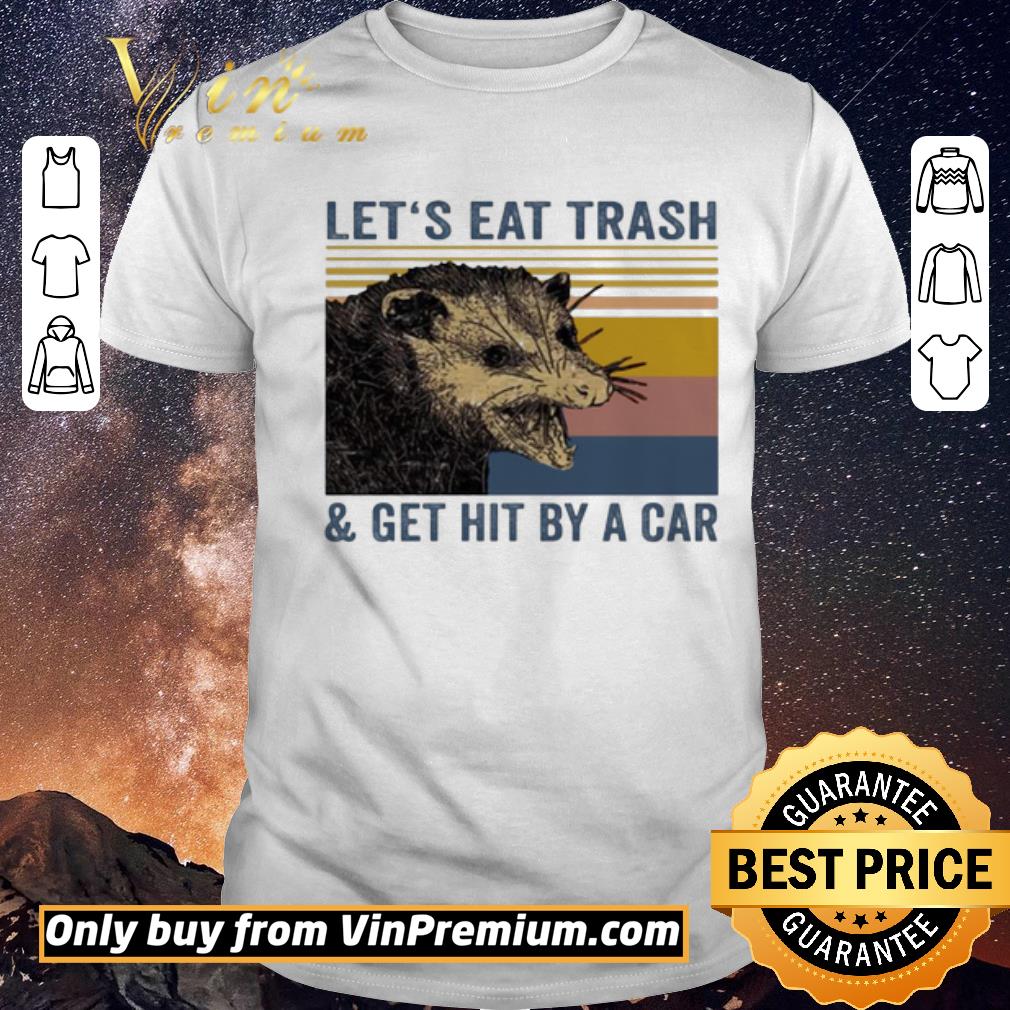 Funny Let’s eat trash and get hit by a car Raccoon Vintage shirt sweater