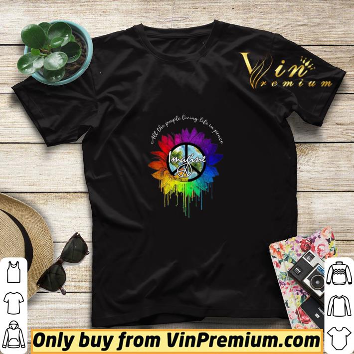 9cbd7257 sunflower watercolor all the people living life in peace imagine shirt sweater 4 - Sunflower Watercolor All The People Living Life In Peace Imagine shirt sweater