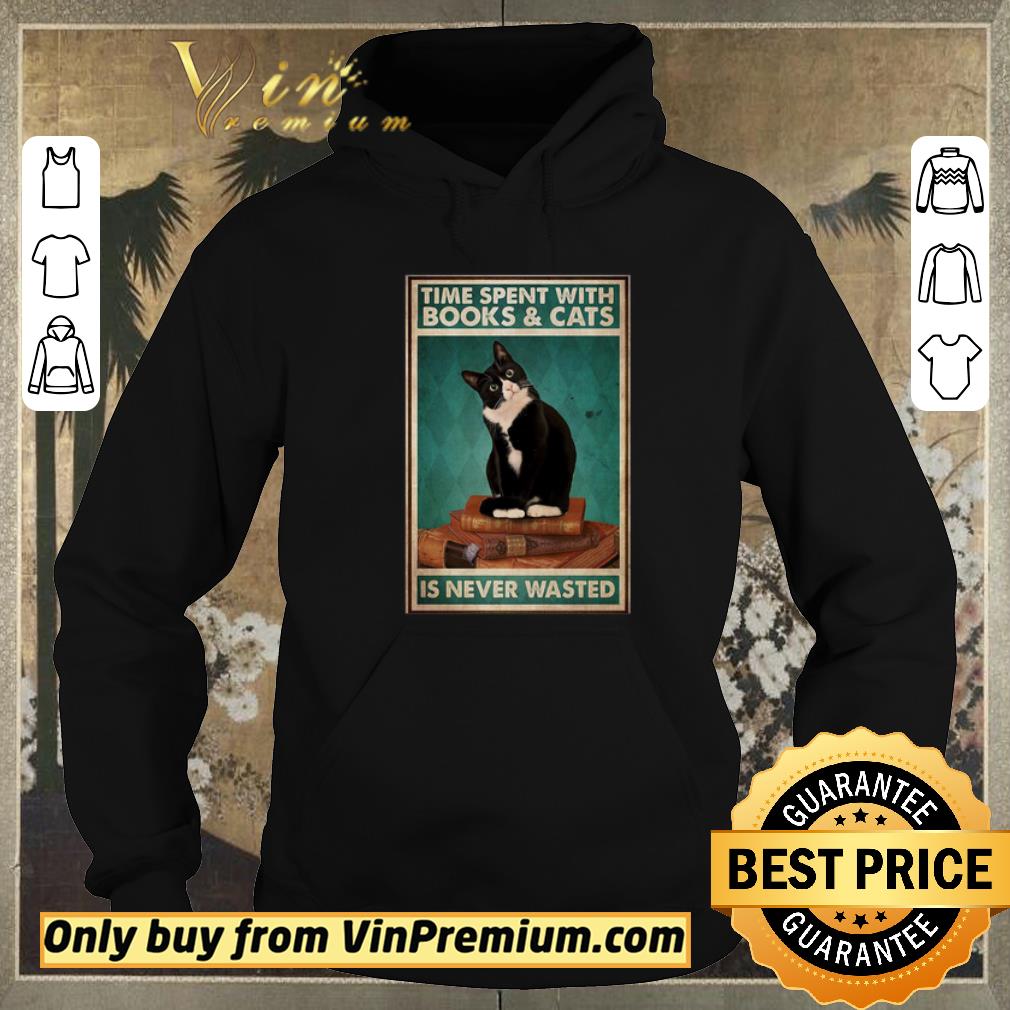 9ead5d23 hot time spent with books and cats is never wasted shirt sweater 4 - Hot Time Spent With Books And Cats Is Never Wasted shirt sweater
