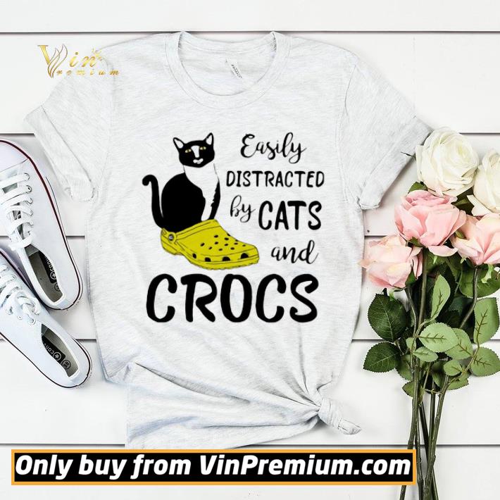 a03266e8 easily distracted by cats and crocs shirt sweater 4 - Easily Distracted By Cats And Crocs shirt sweater