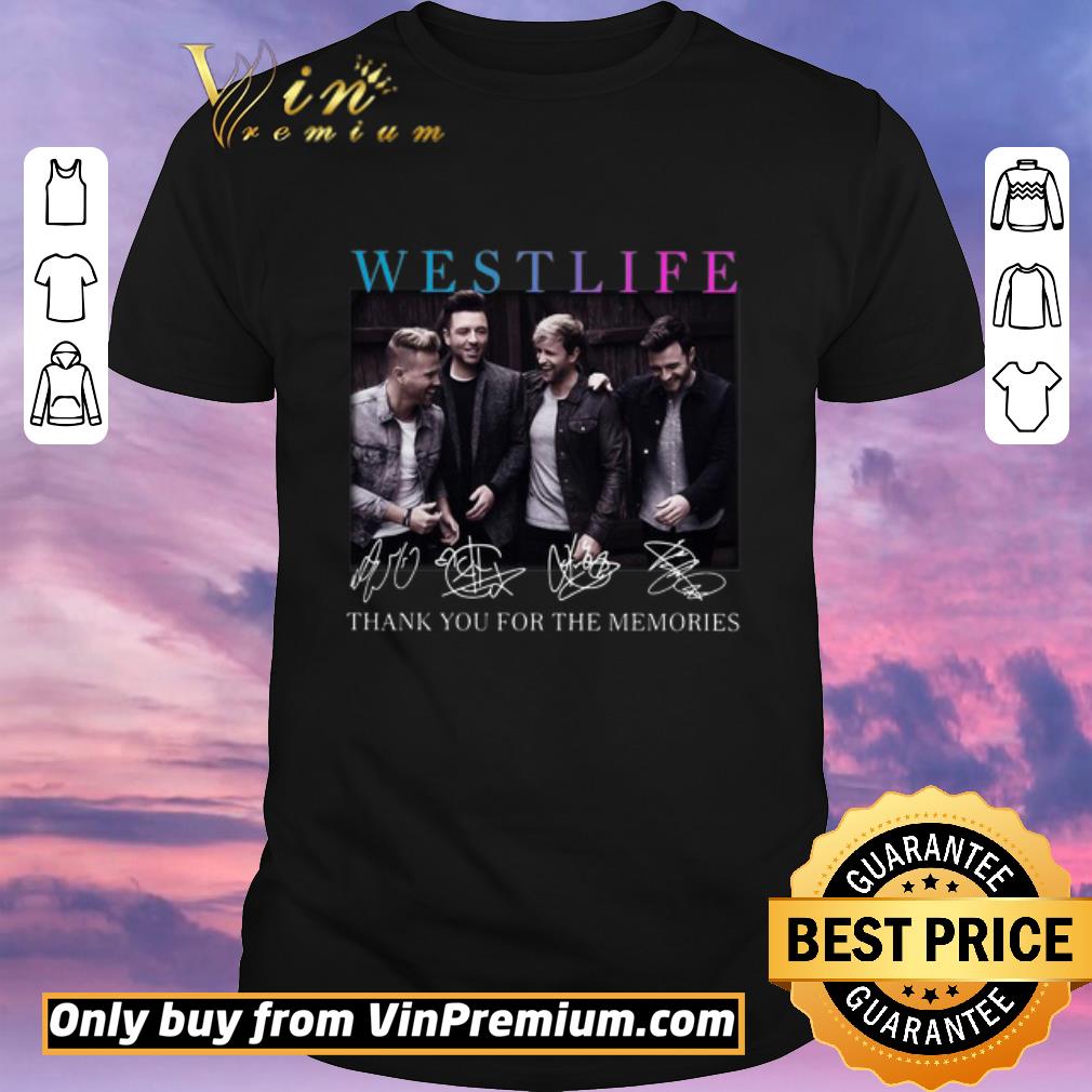 Top Westlife thank You for the memories signatures shirt