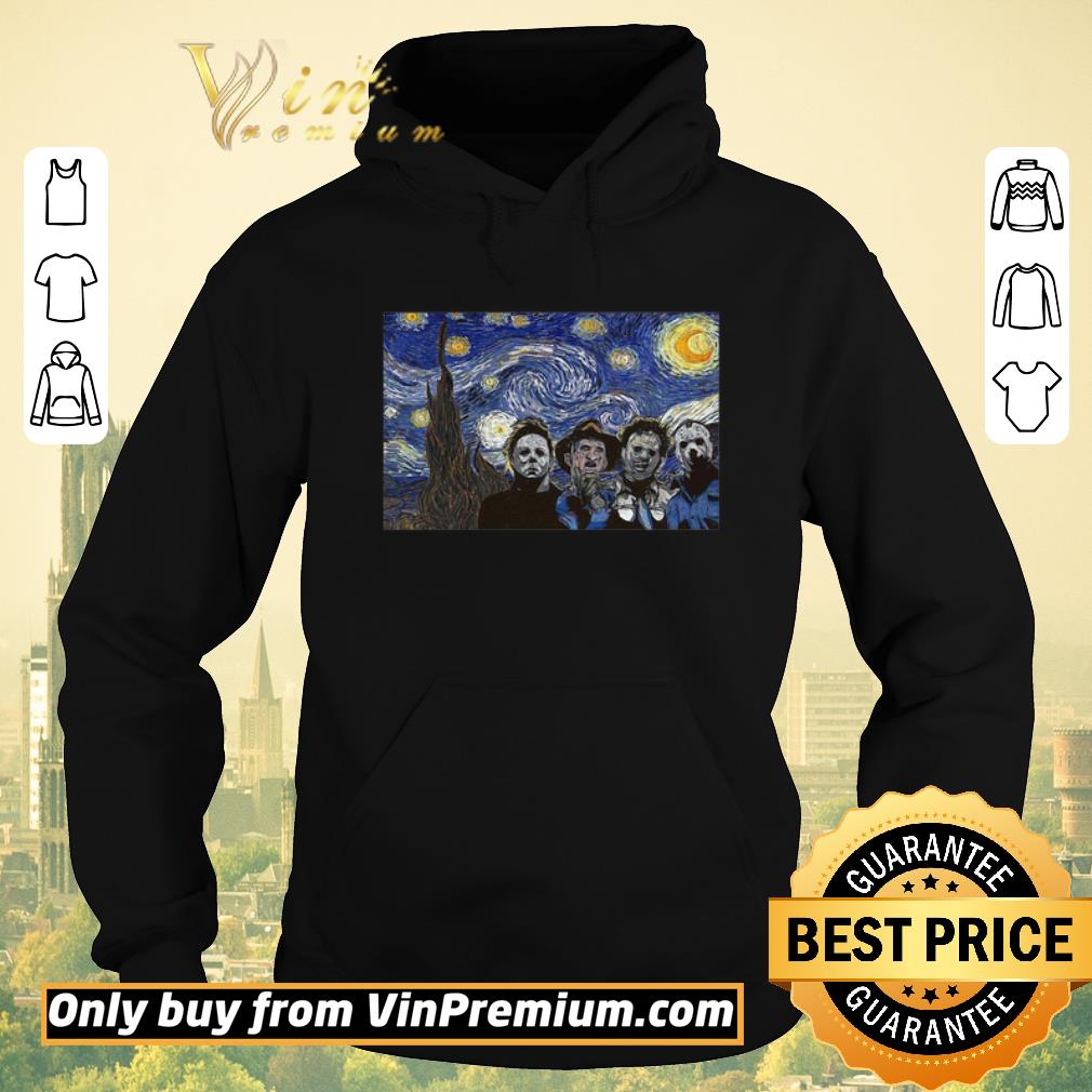 a0929c6c pretty horror characters starry night shirt 4 - Pretty Horror Characters Starry Night shirt