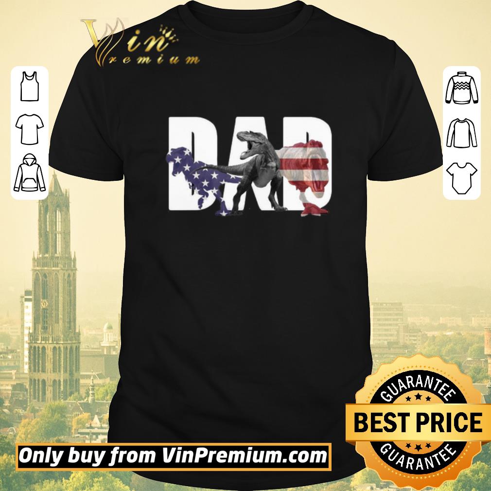 Top Dinosaur T Rex Dad American Flag shirt sweater
