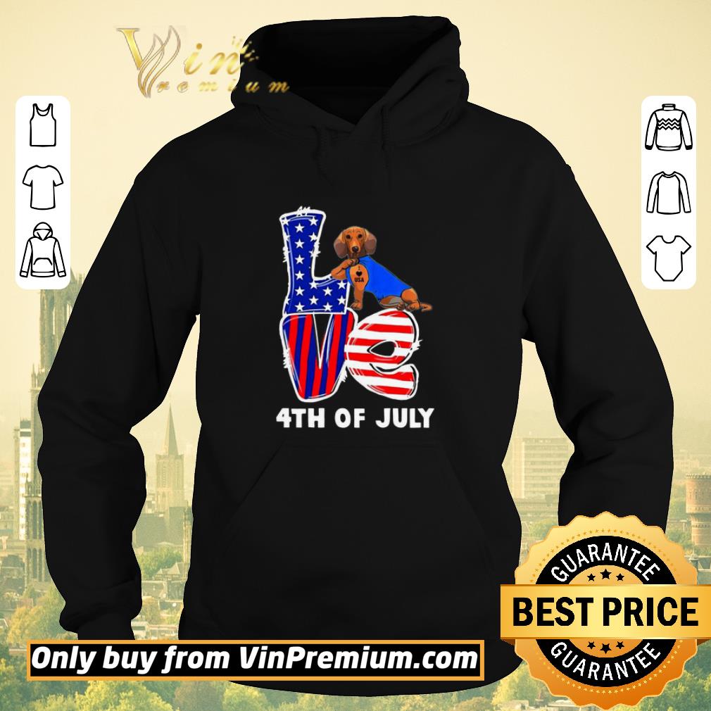 a50bfe23 hot dachshund dog tattoo i love usa 4th of july shirt sweater 4 - Hot Dachshund Dog Tattoo I Love USA 4th Of July shirt sweater