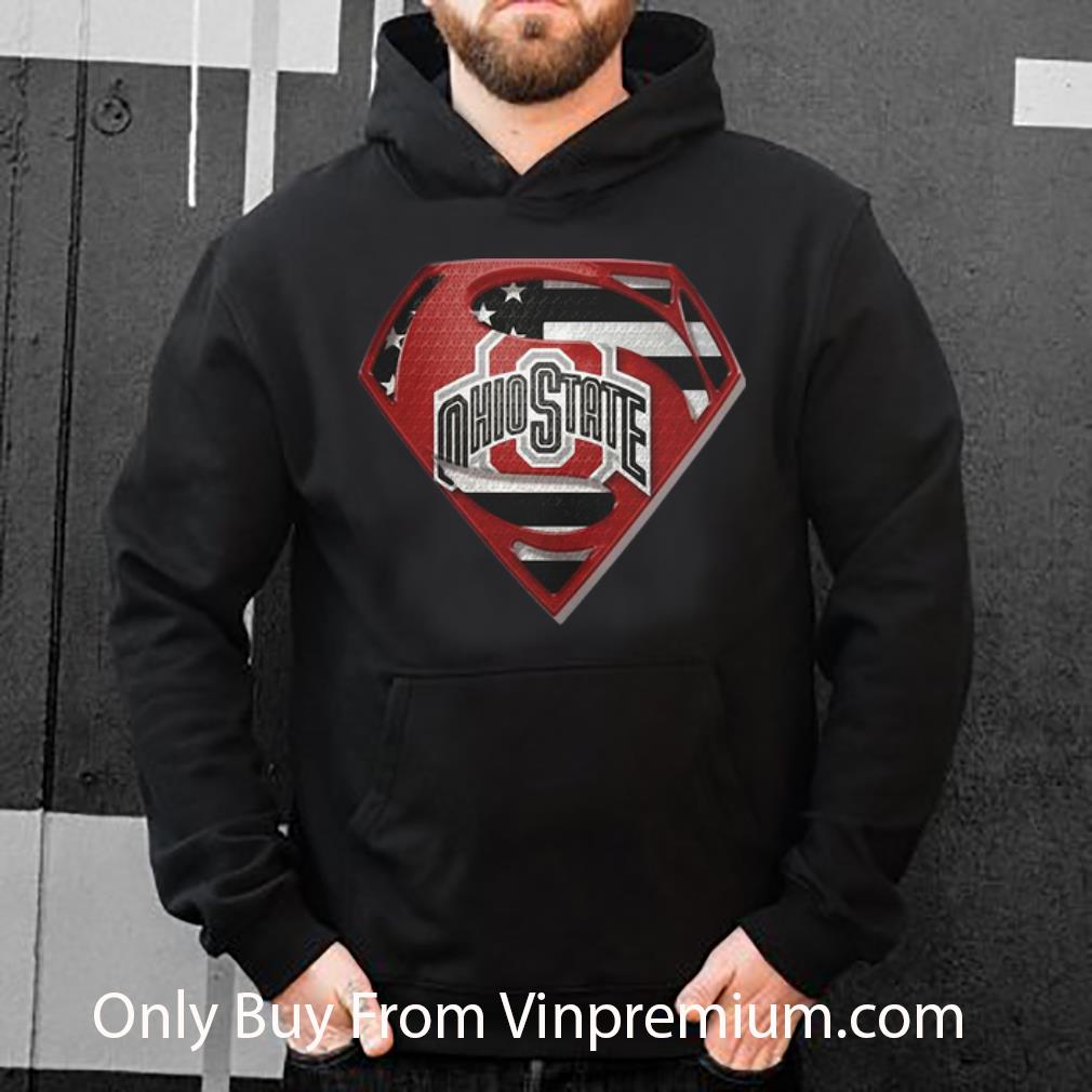 a797c01f premium superman ohio state buckeyes american flag shirt 4 - Premium Superman Ohio State Buckeyes American Flag shirt