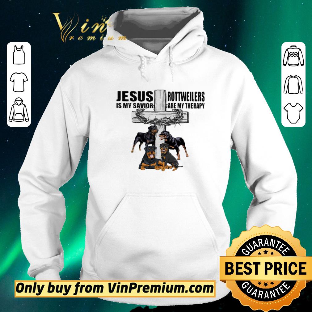 ac6d1b3f pretty jesus is my savior rottweilers are my therapy cross crown of thorns dog shirt sweater 4 - Pretty Jesus Is My Savior Rottweilers Are My Therapy Cross Crown Of Thorns Dog shirt sweater