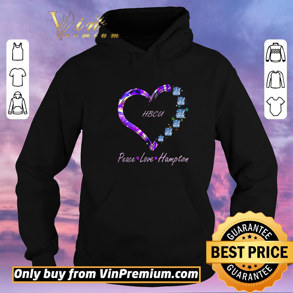 adc4f482 funny hbcu peace love hampton heart shirt sweater 4 - Funny Hbcu Peace Love Hampton Heart shirt sweater