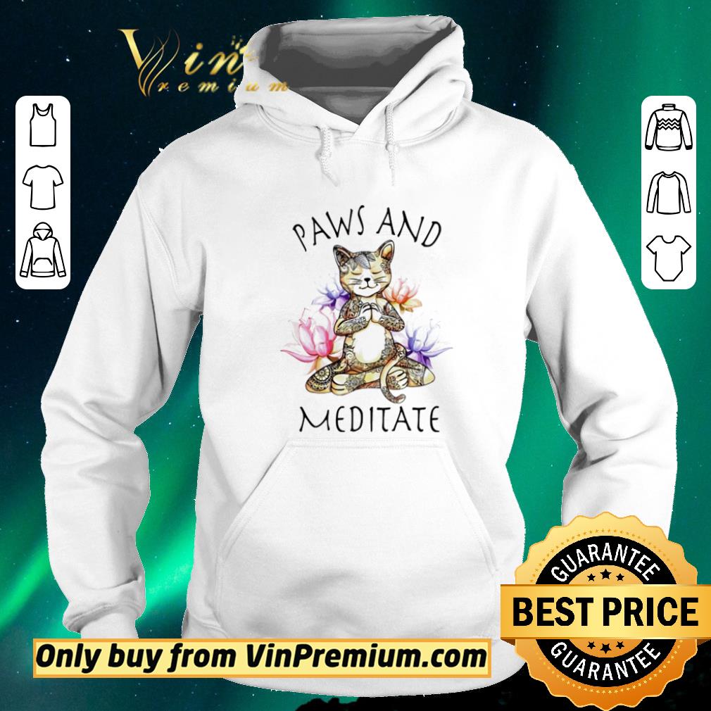Premium Cat paws and meditate shirt sweater b0d741dc premium cat paws and meditate shirt sweater 4 - Premium Cat paws and meditate shirt sweater