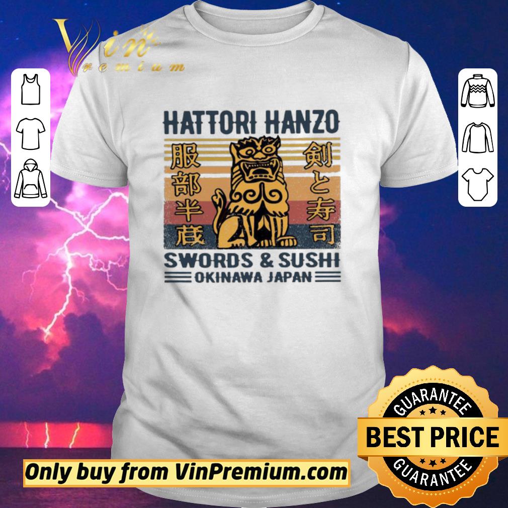 Top Hattori hanzo swords & sushi okinawa Japan vintage shirt sweater