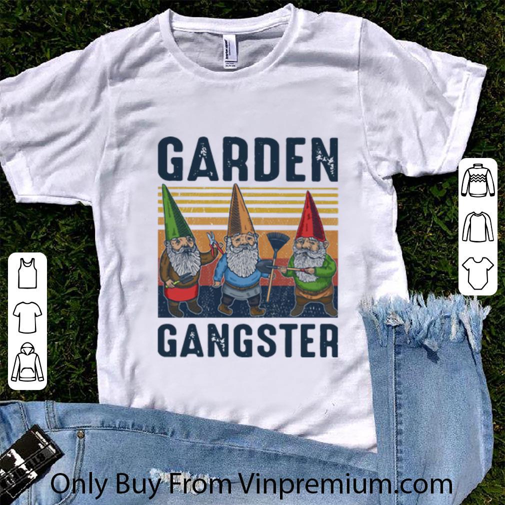 Awesome Vintage Gnomies Garden Gangster shirt