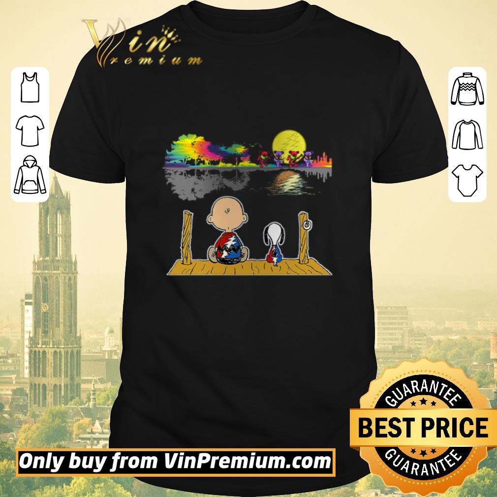 Hot Snoopy And Charlie Brown Hippie Grateful Bear Dancing Guitar shirt sweater
