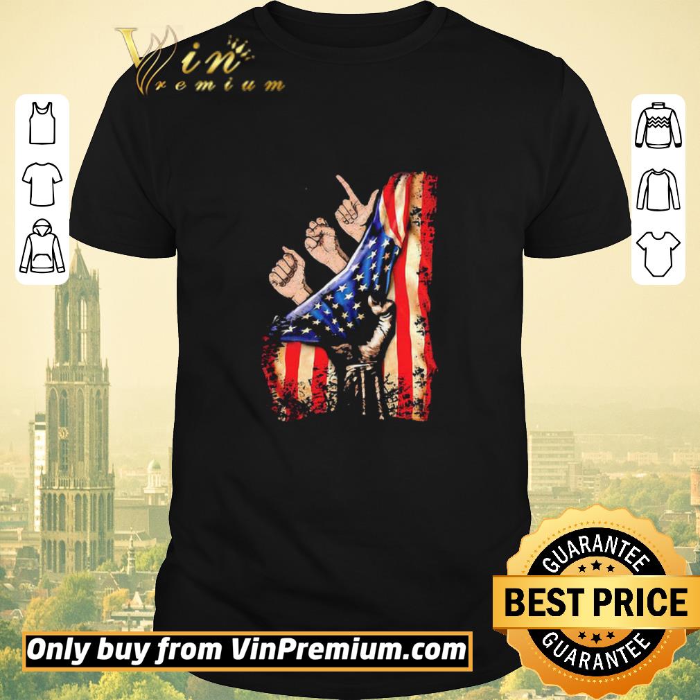 Awesome American Sign Language hand American flag veteran Independence day shirt sweater