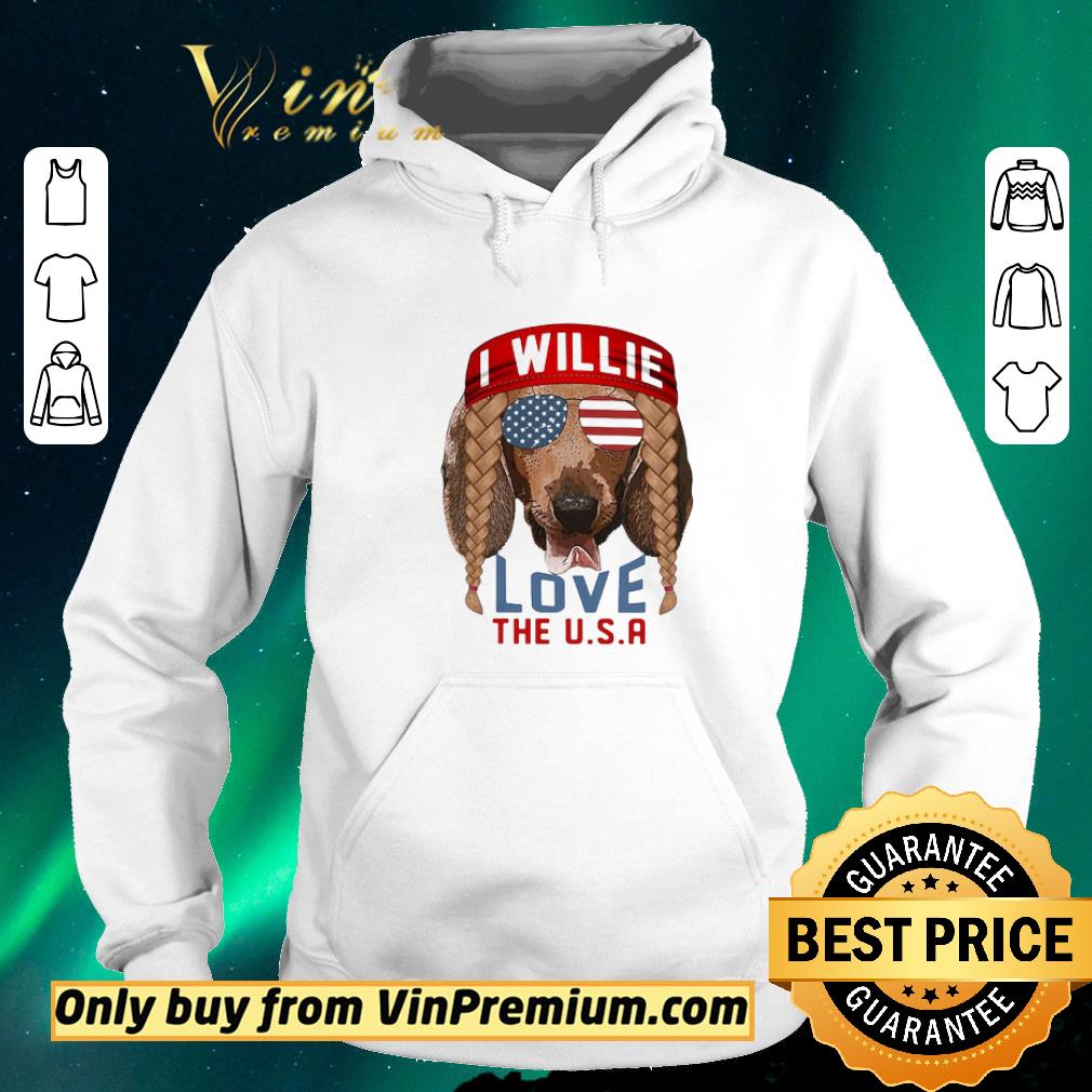bca1cfd8 premium willie nelson mashup dachshund i willie love the usa american flag shirt sweater 4 - Premium Willie Nelson Mashup Dachshund I Willie Love The USA American Flag shirt sweater