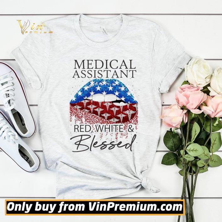Nurse lip Medical assistant red white and Blessed shirt sweater c11cdfee nurse lip medical assistant red white and blessed shirt sweater 4 - Nurse lip Medical assistant red white and Blessed shirt sweater