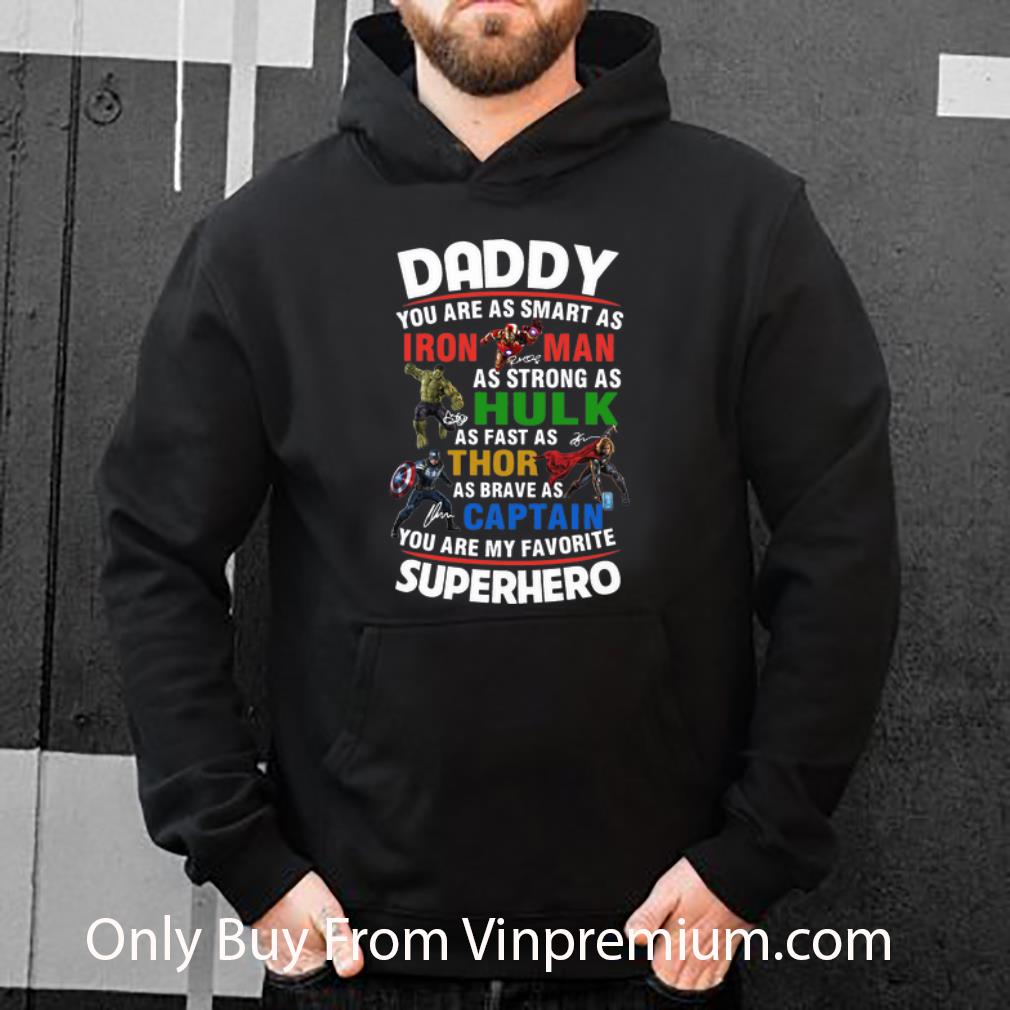 c14778c0 official daddy iron man hulk thor captain you are my favorite superhero shirt 4 - Official Daddy Iron Man Hulk Thor Captain You Are My Favorite Superhero shirt