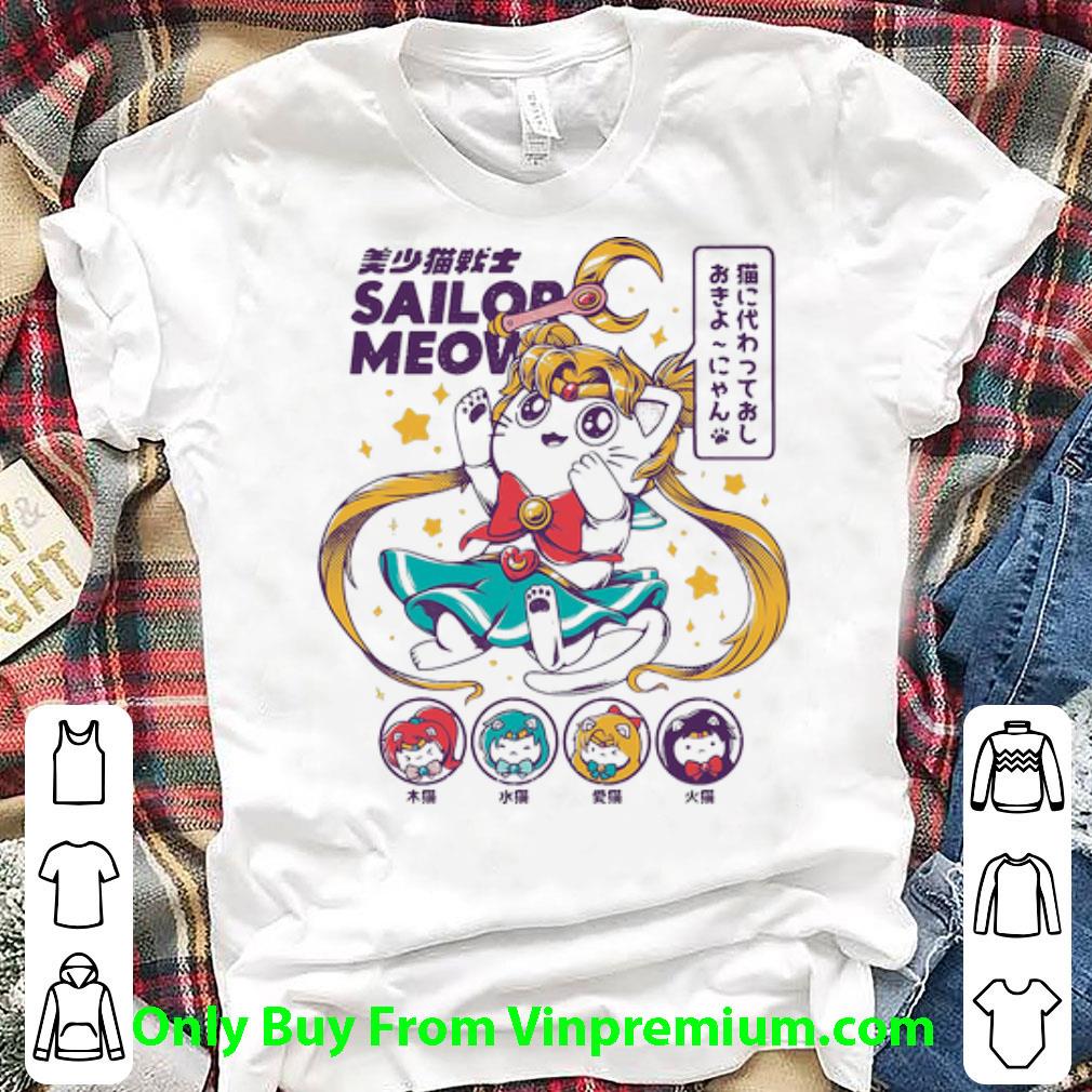Original Sailor Meow Anime Japanese shirt