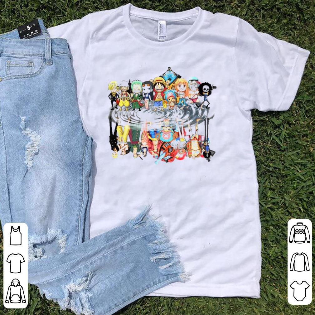 Awesome One Piece Characters Water Mirror Shirt