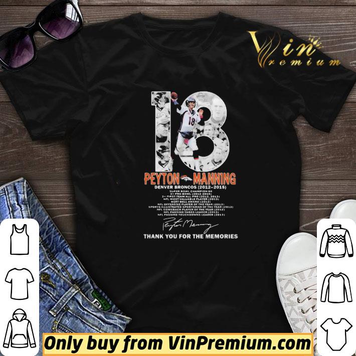 18 Peyton Manning Denver Broncos 2012-2015 Signature shirt