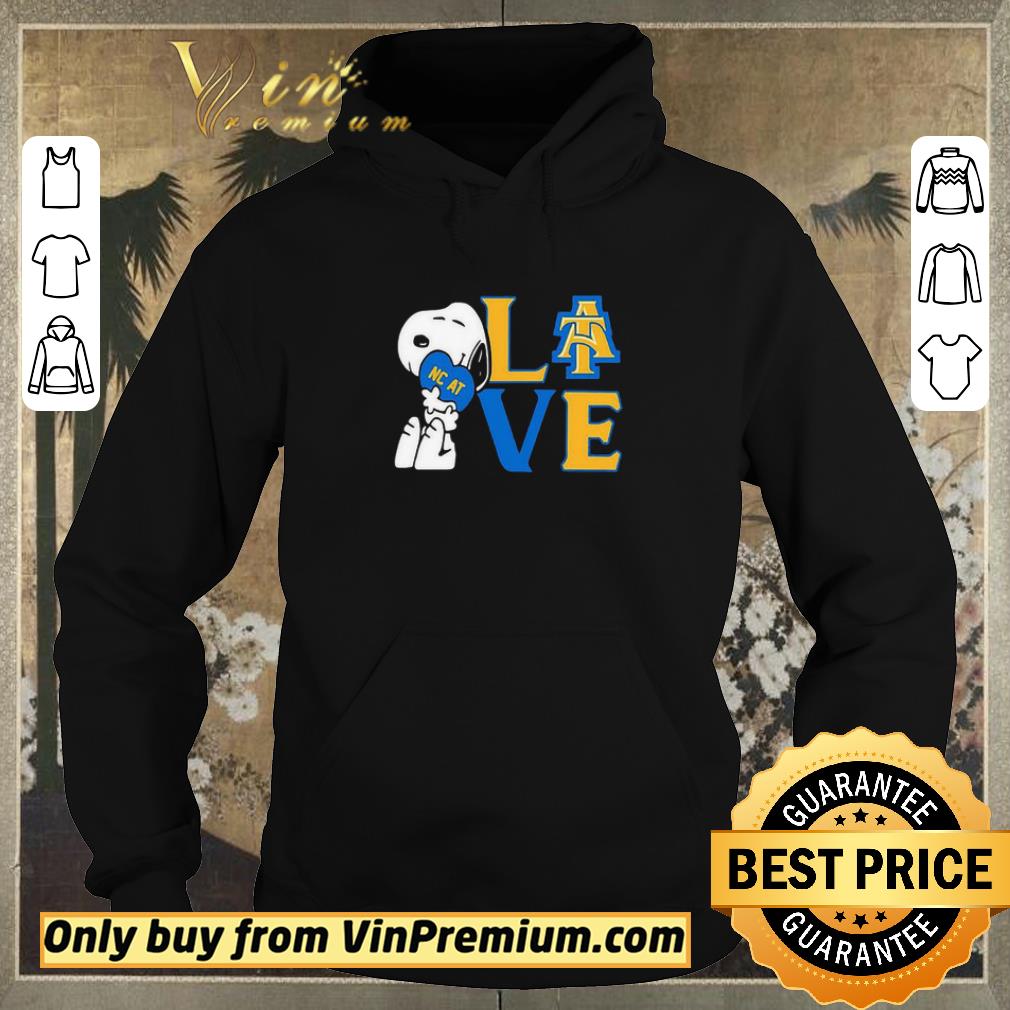 ca41cf7a premium snoopy love north carolina a t aggies shirt sweater 4 - Premium Snoopy Love North Carolina A&T Aggies shirt sweater