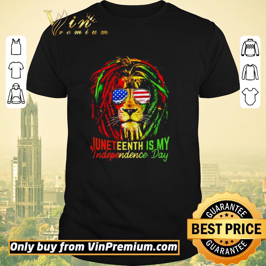 Awesome Lion juneteenth is my independence day shirt