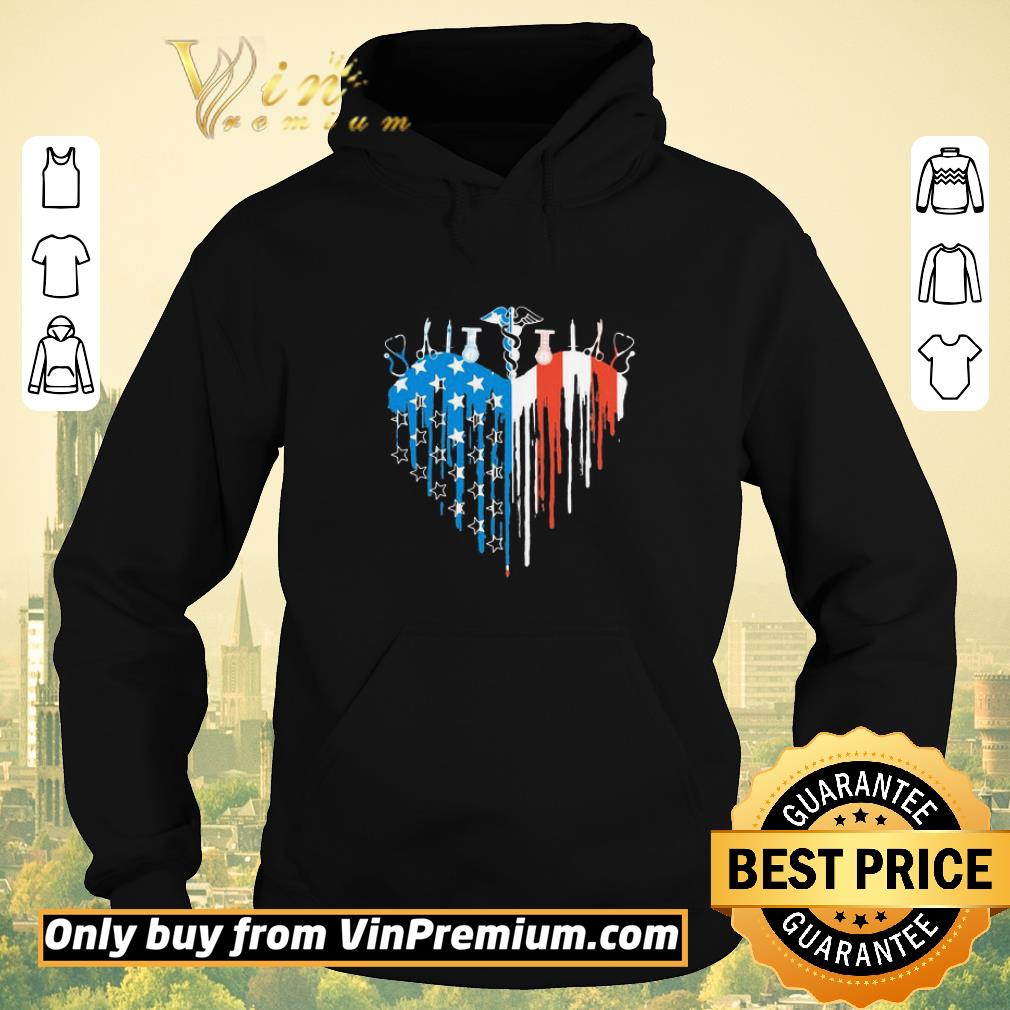 d1373c53 hot nurse heart american flag shirt sweater 4 - Hot Nurse heart American Flag shirt sweater