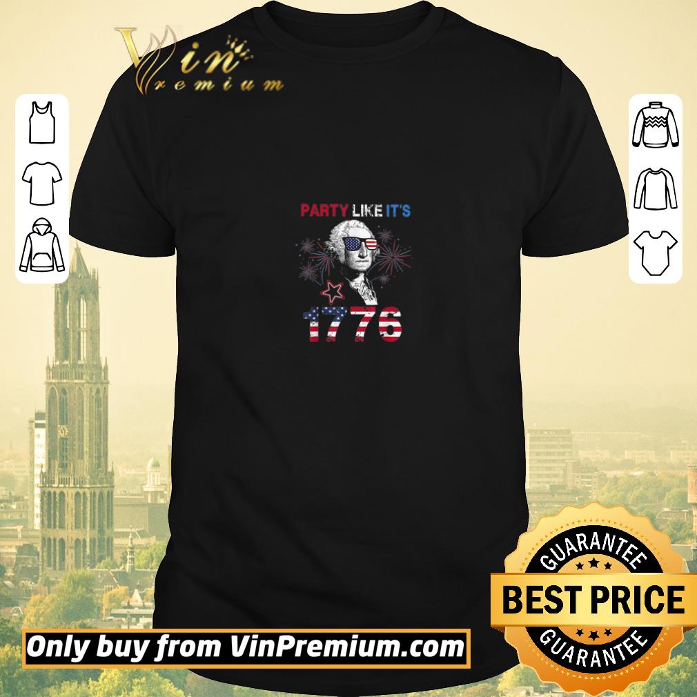 Awesome Thomas Jefferson Glasses American Flag Party Like It’s 1776 Happy 4th Of July shirt sweater